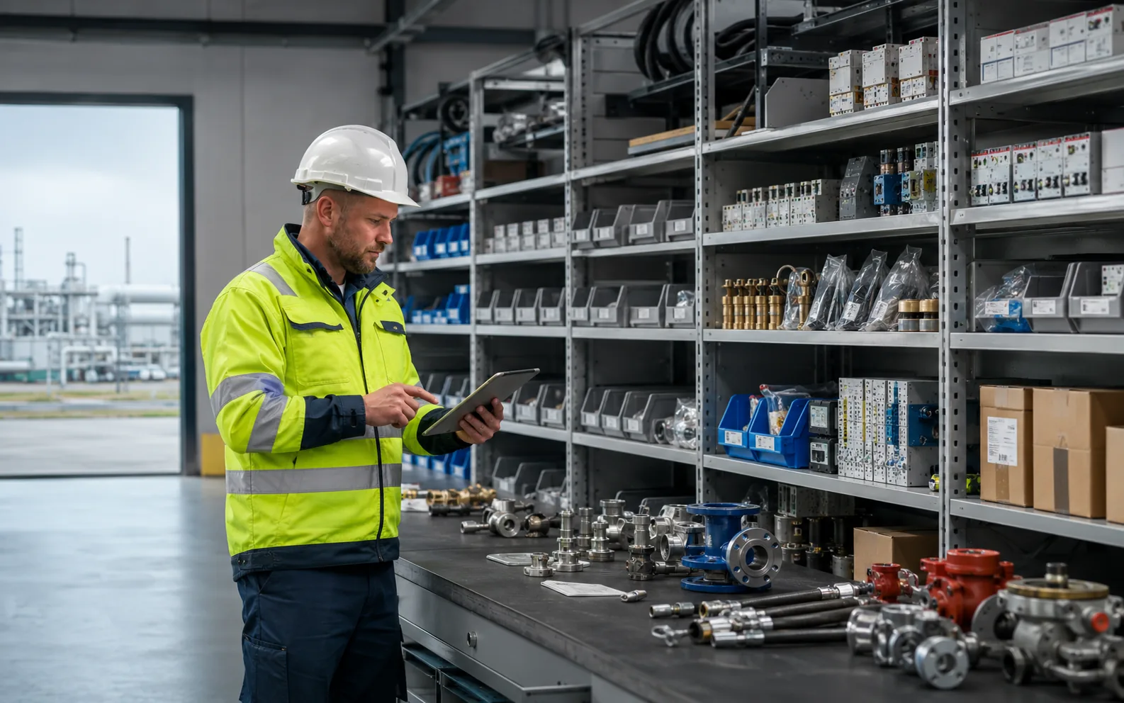 CONTEC Ersatzteil-Shop mit organisiertem Lager und technischen Ersatzteilen